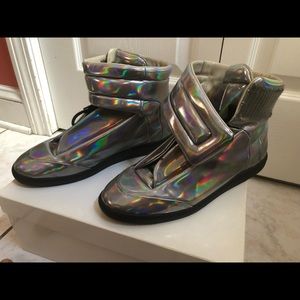 Maison Martin margiela metallic silver sneakers